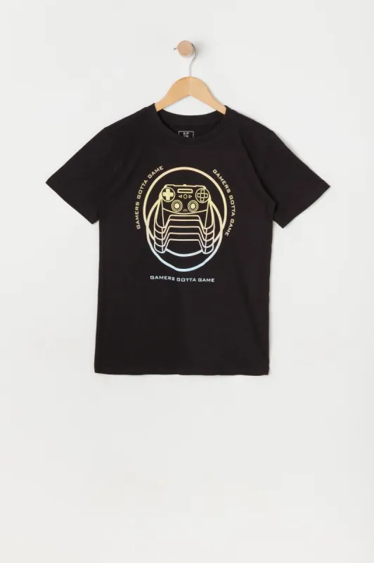Boys Gamers Gotta Game Graphic T-Shirt sold by Urban Planet