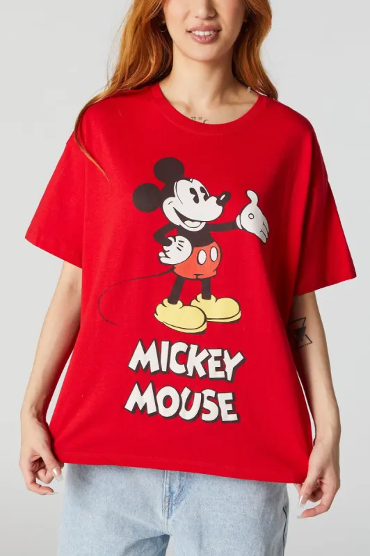 Mickey Mouse Graphic Boyfriend T-Shirt sold by Urban Planet