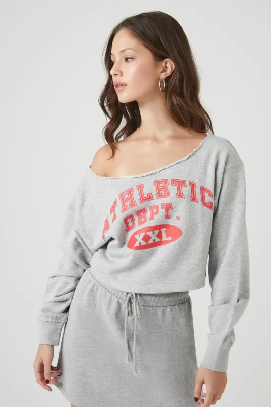 Off Shoulder Graphic Sweatshirt sold by Urban Planet