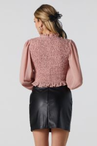 Smocked Long Sleeve Top sold by Urban Planet