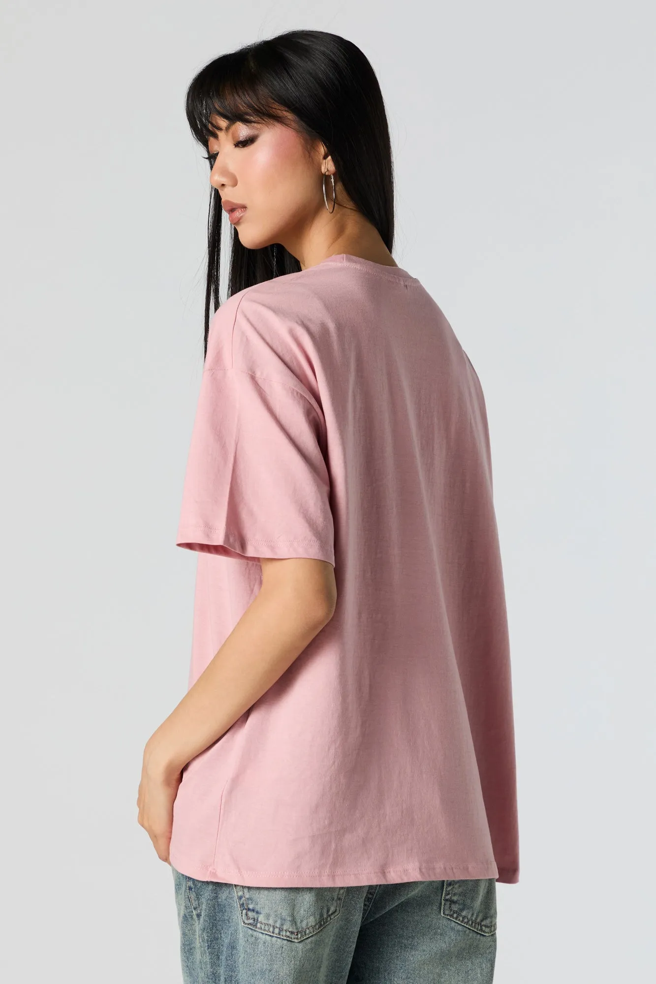 Little Bit Dramatic Graphic Boyfriend T-Shirt sold by Urban Planet product image thumbnail 4