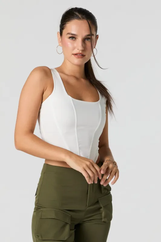 Square Neck Corset Tank sold by Urban Planet