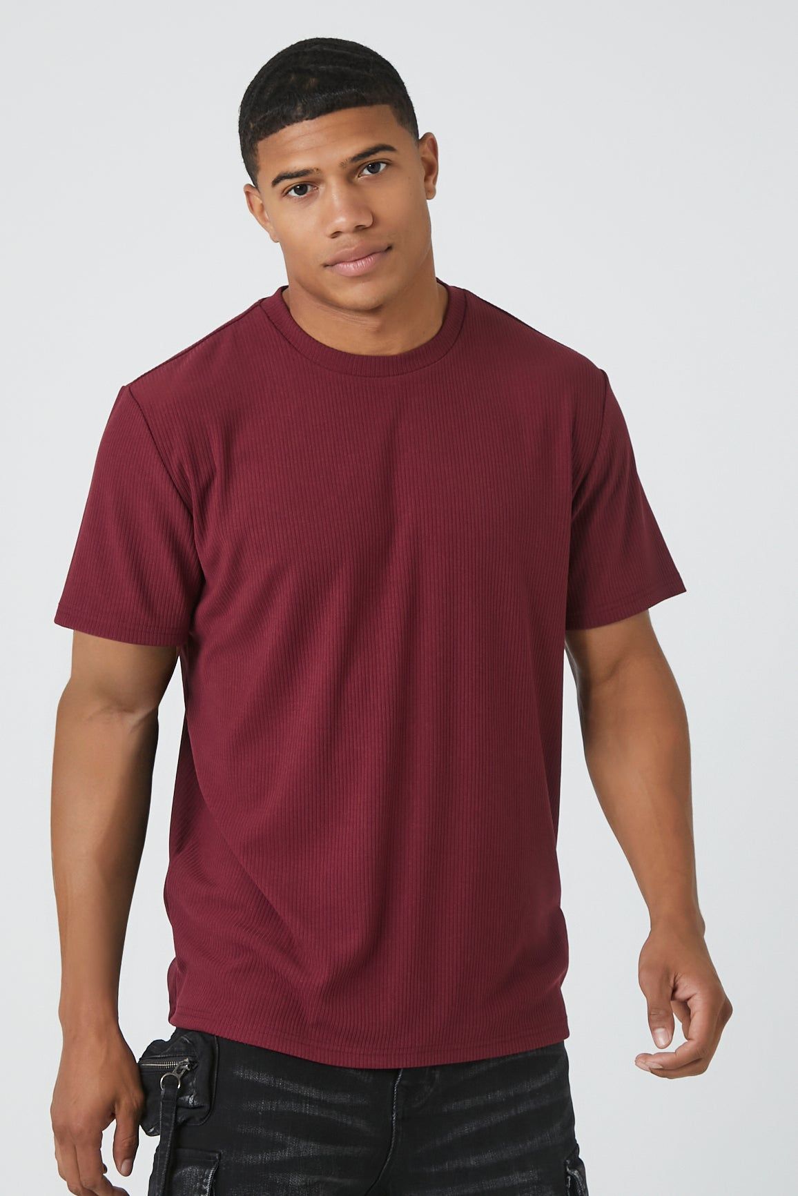 Textured Crewneck T-Shirt sold by Urban Planet