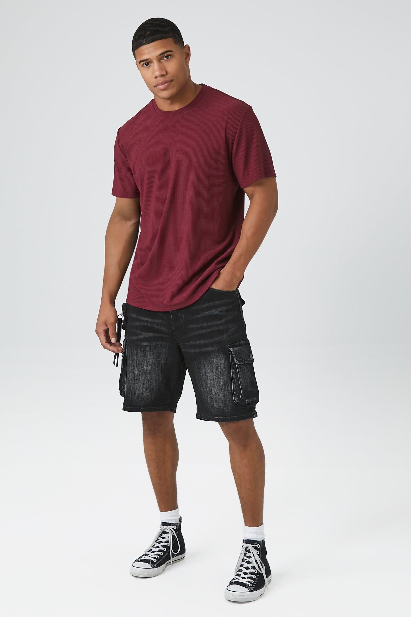 Textured Crewneck T-Shirt sold by Urban Planet product image thumbnail 4