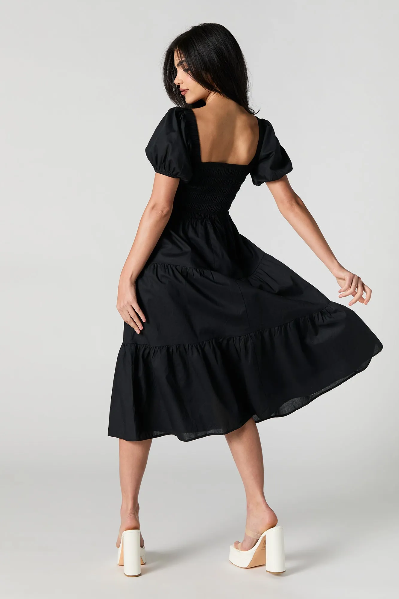 Robe midi volantée smockée sold by Urban Planet product image thumbnail 3