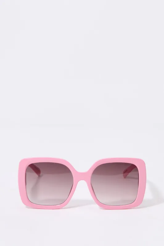 Lunettes de soleil surdimensionnées carrées à imprimé Barbie™ sold by Urban Planet