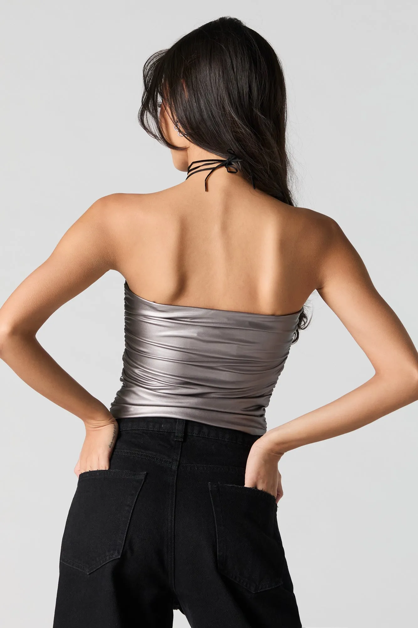 Metallic Tube Top sold by Urban Planet product image thumbnail 2