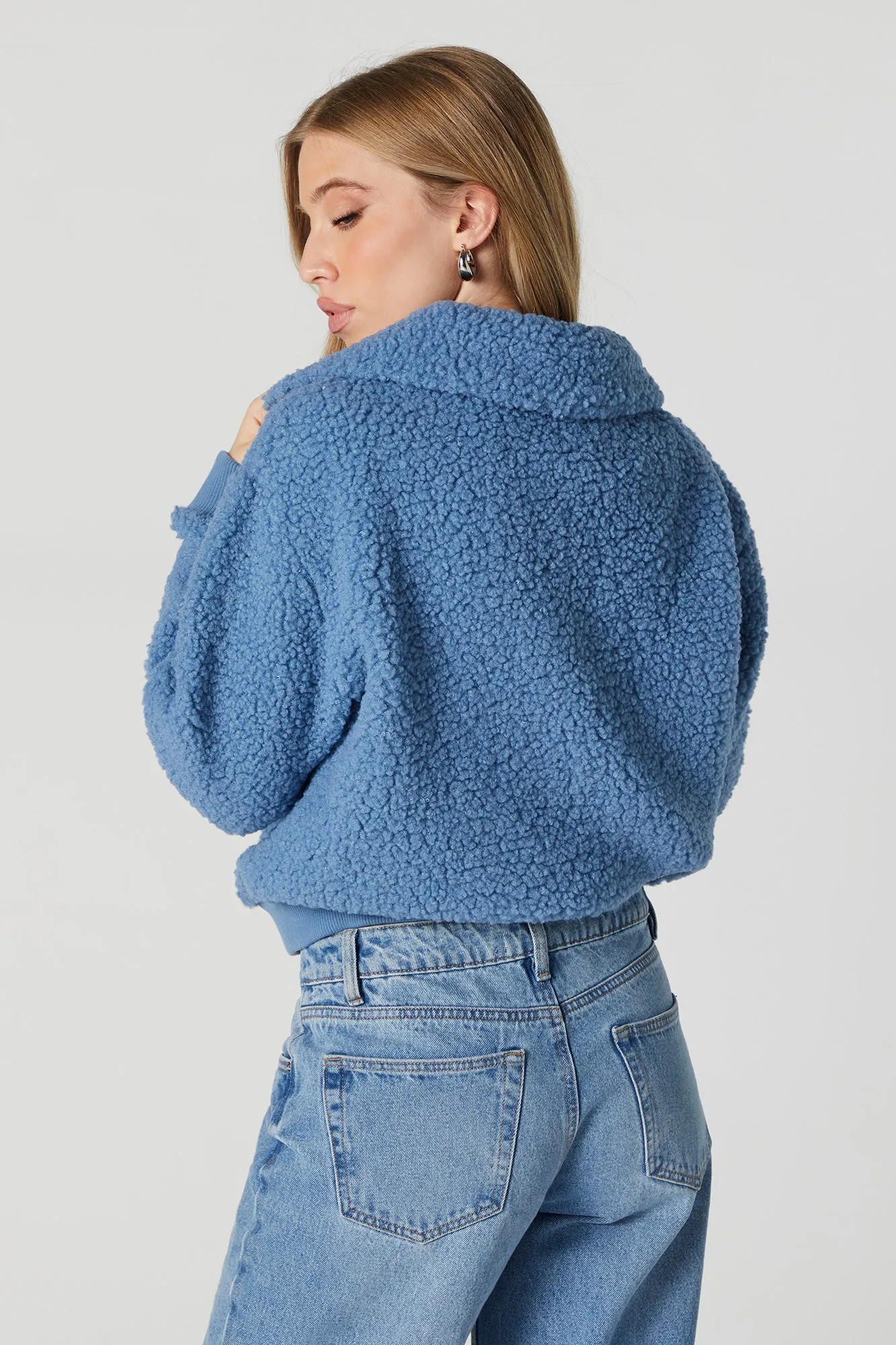 Sherpa Collared Zip-Up Jacket sold by Urban Planet product image thumbnail 2