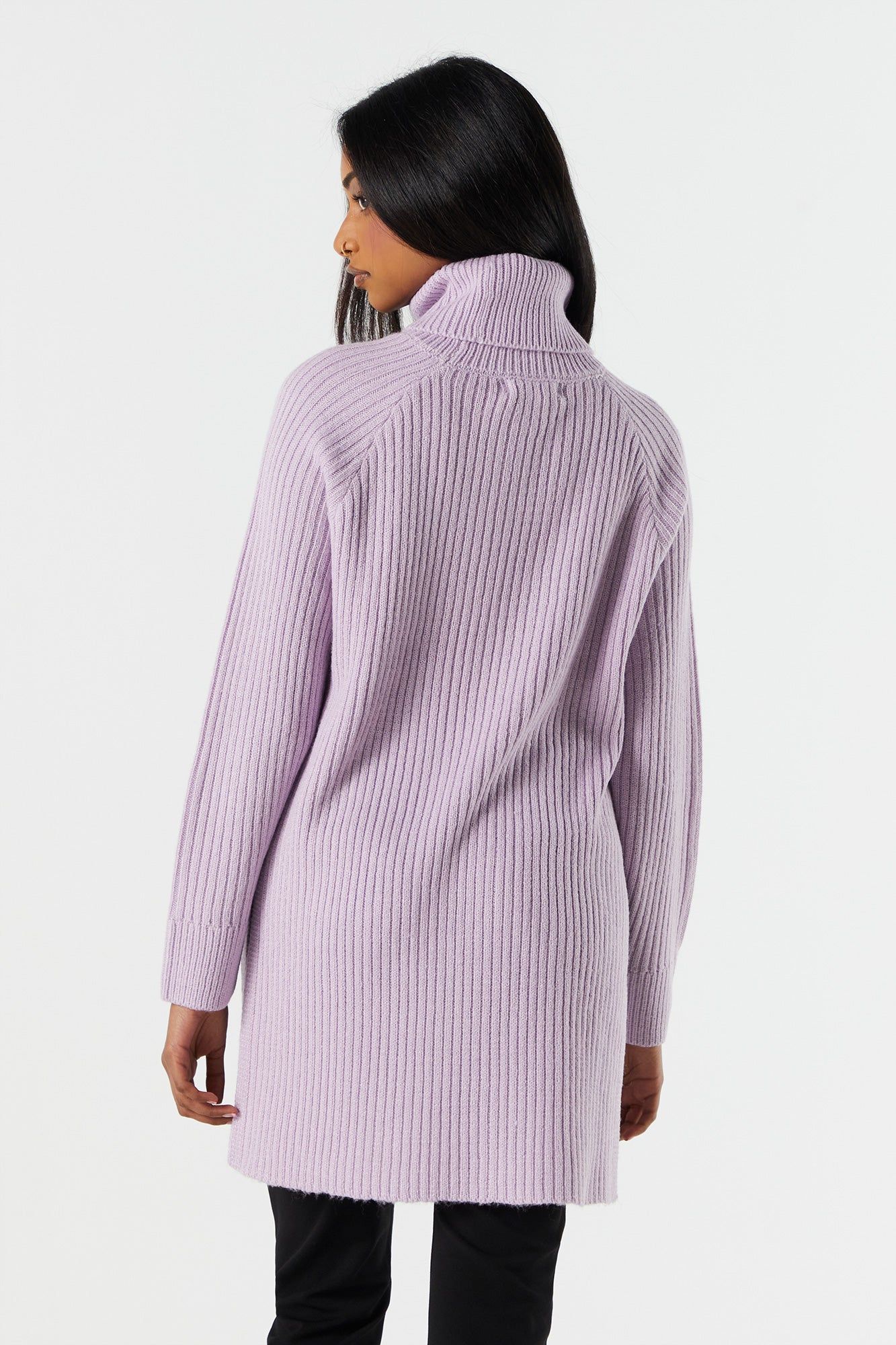 Ribbed Knit Turtleneck Tunic sold by Urban Planet product image thumbnail 5