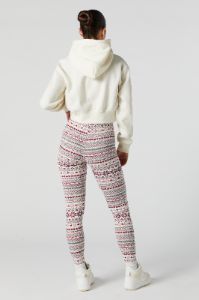 Legging en molleton avec motif jacquard et imprimé Coeur sold by Urban Planet