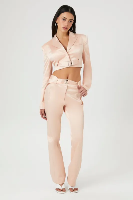 Pantalon en satin avec ceinture sold by Urban Planet