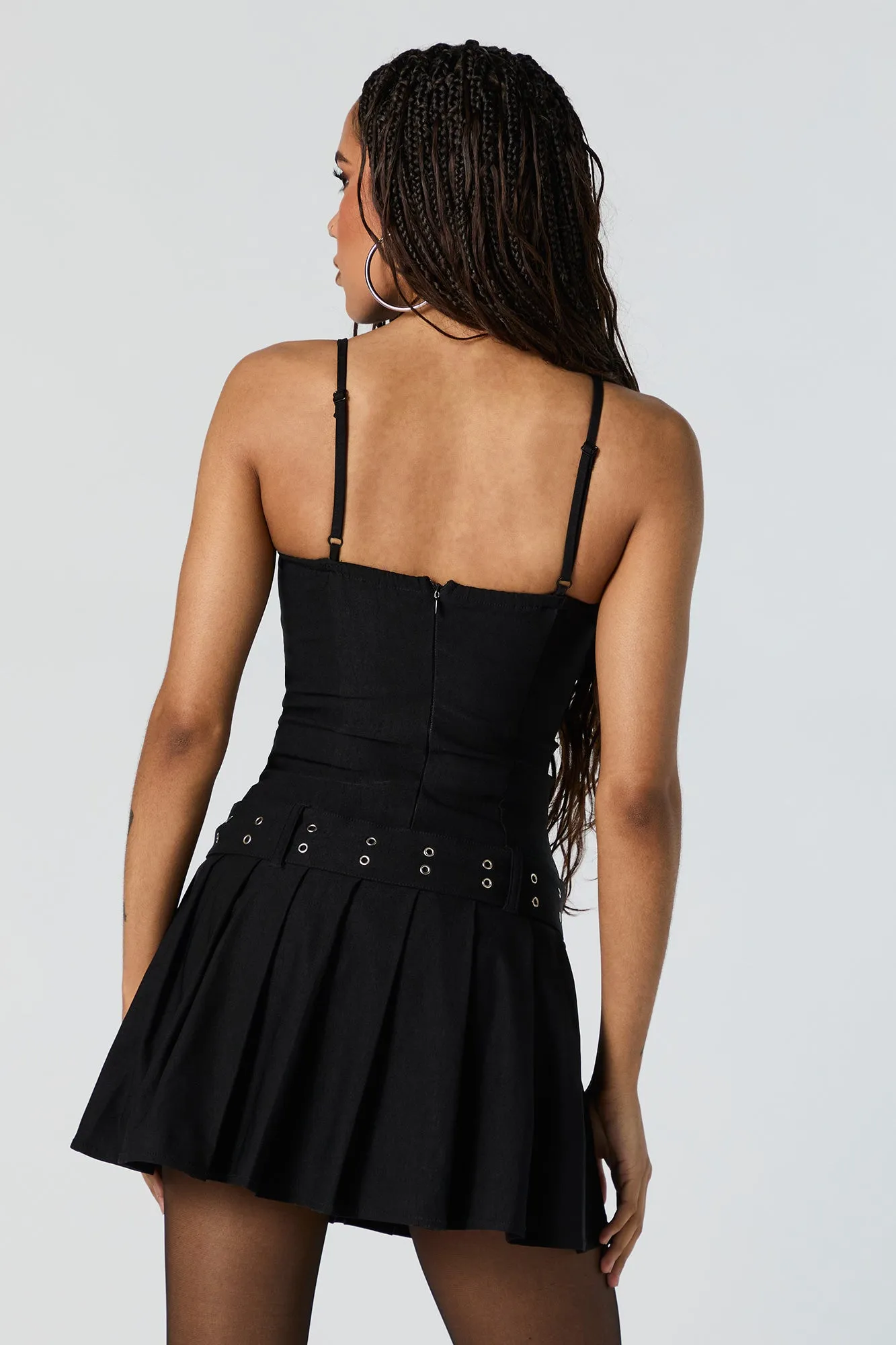 Pleated Belted Mini Dress sold by Urban Planet product image thumbnail 2