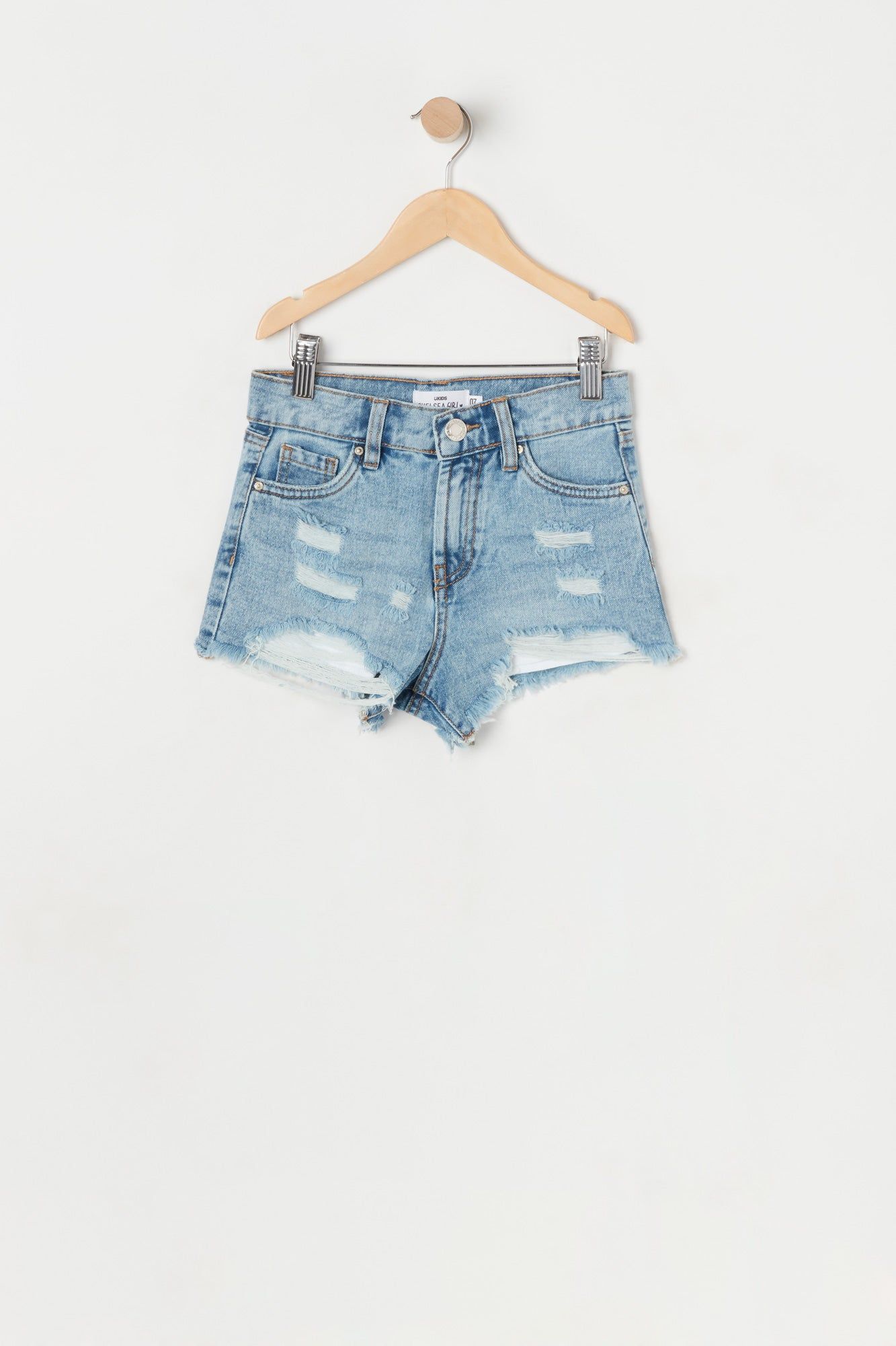 Girls Chelsea High-Rise Vintage Rip Short sold by Urban Planet