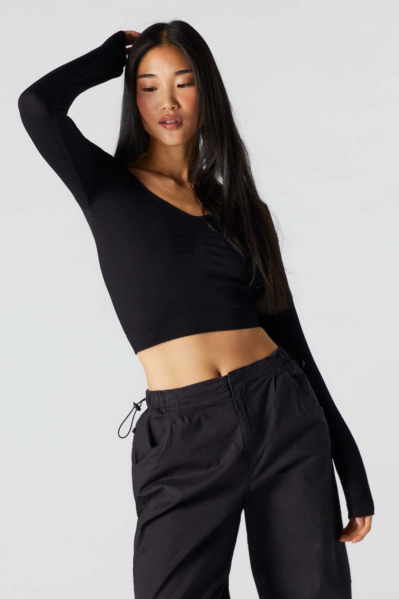 Cinched Sweetheart Long Sleeve Top sold by Urban Planet product image thumbnail 4