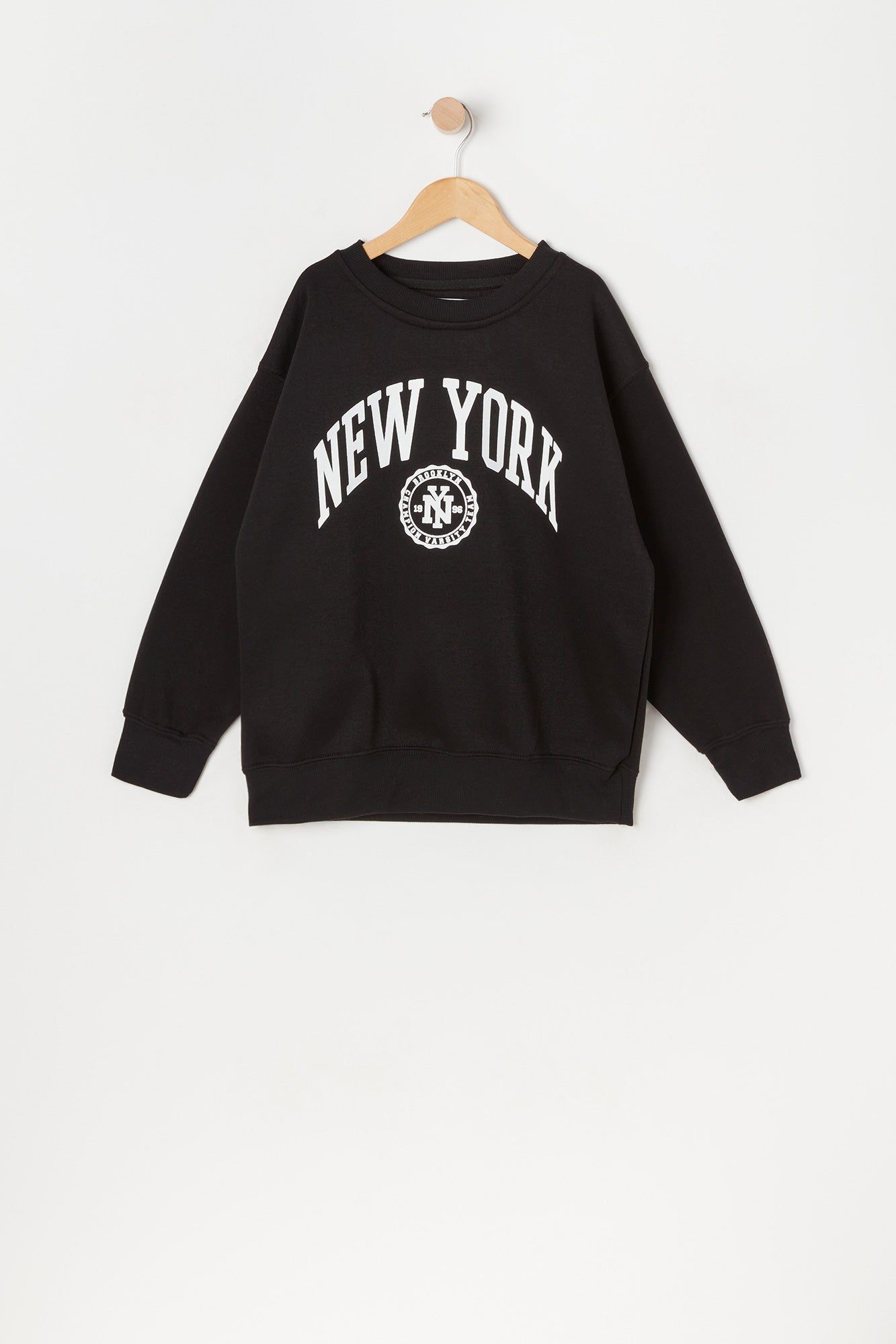 Girls New York Graphic Oversized Fleece Sweatshirt sold by Urban Planet
