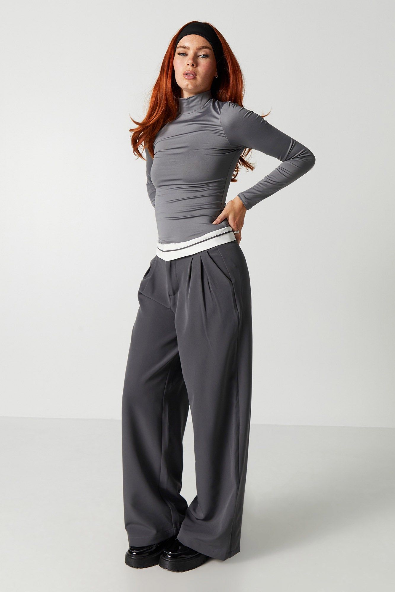 Contour Mock Neck Long Sleeve Top sold by Urban Planet product image thumbnail 3