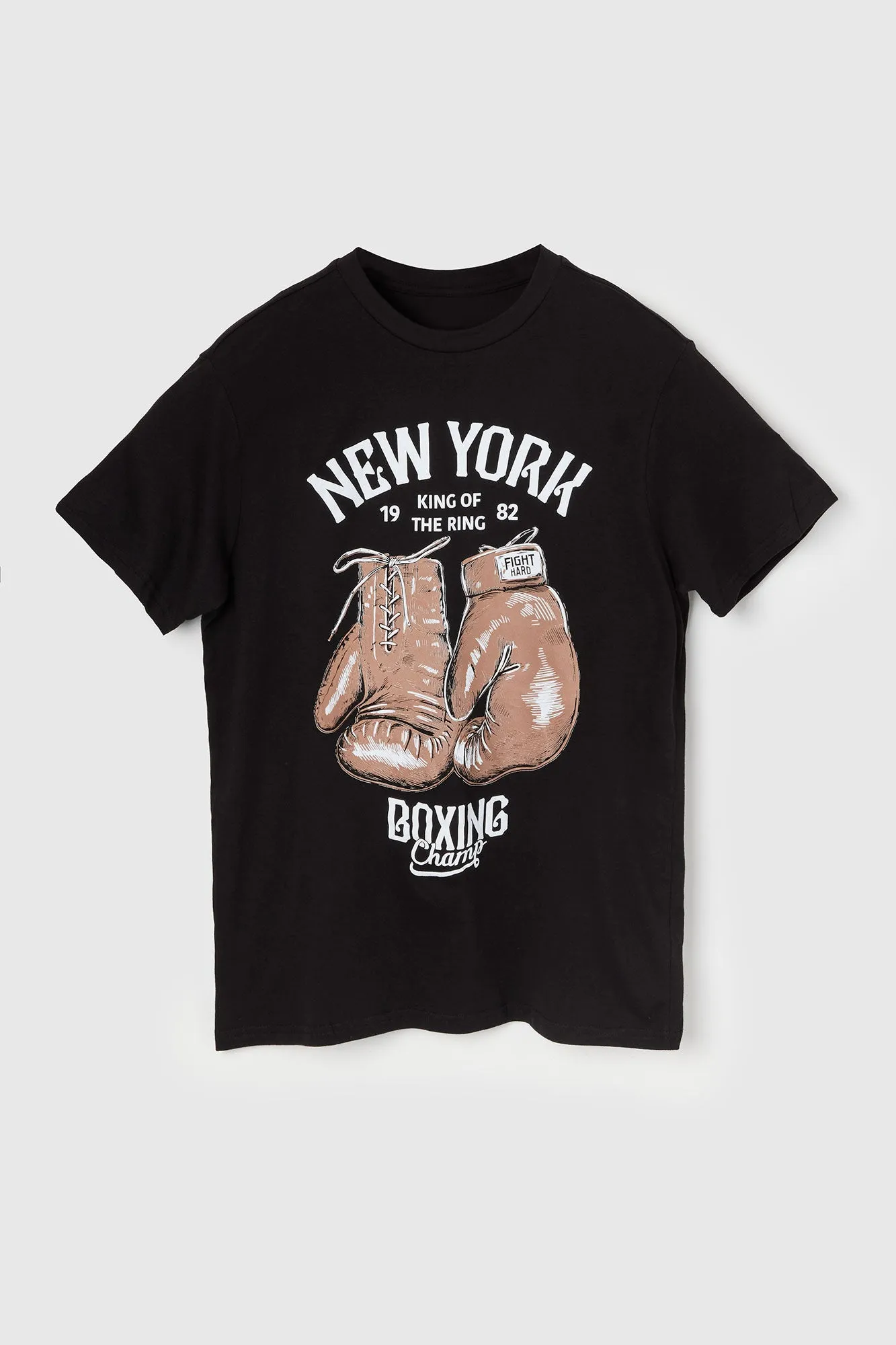 New York Boxing Graphic T-Shirt sold by Urban Planet product image thumbnail 4