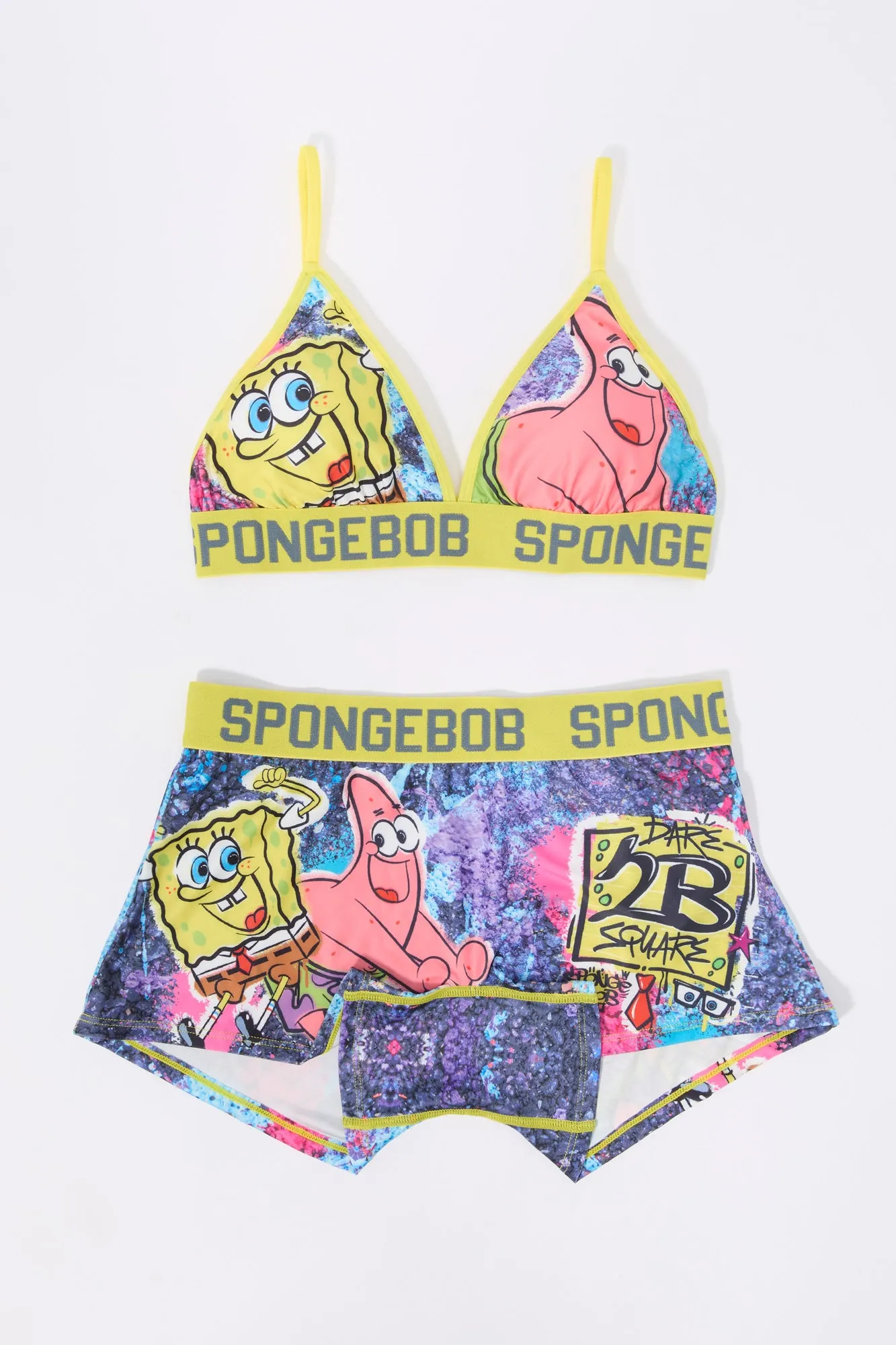 SpongeBob Bra and Short 2 Piece Pajama Set sold by Urban Planet product image thumbnail 4