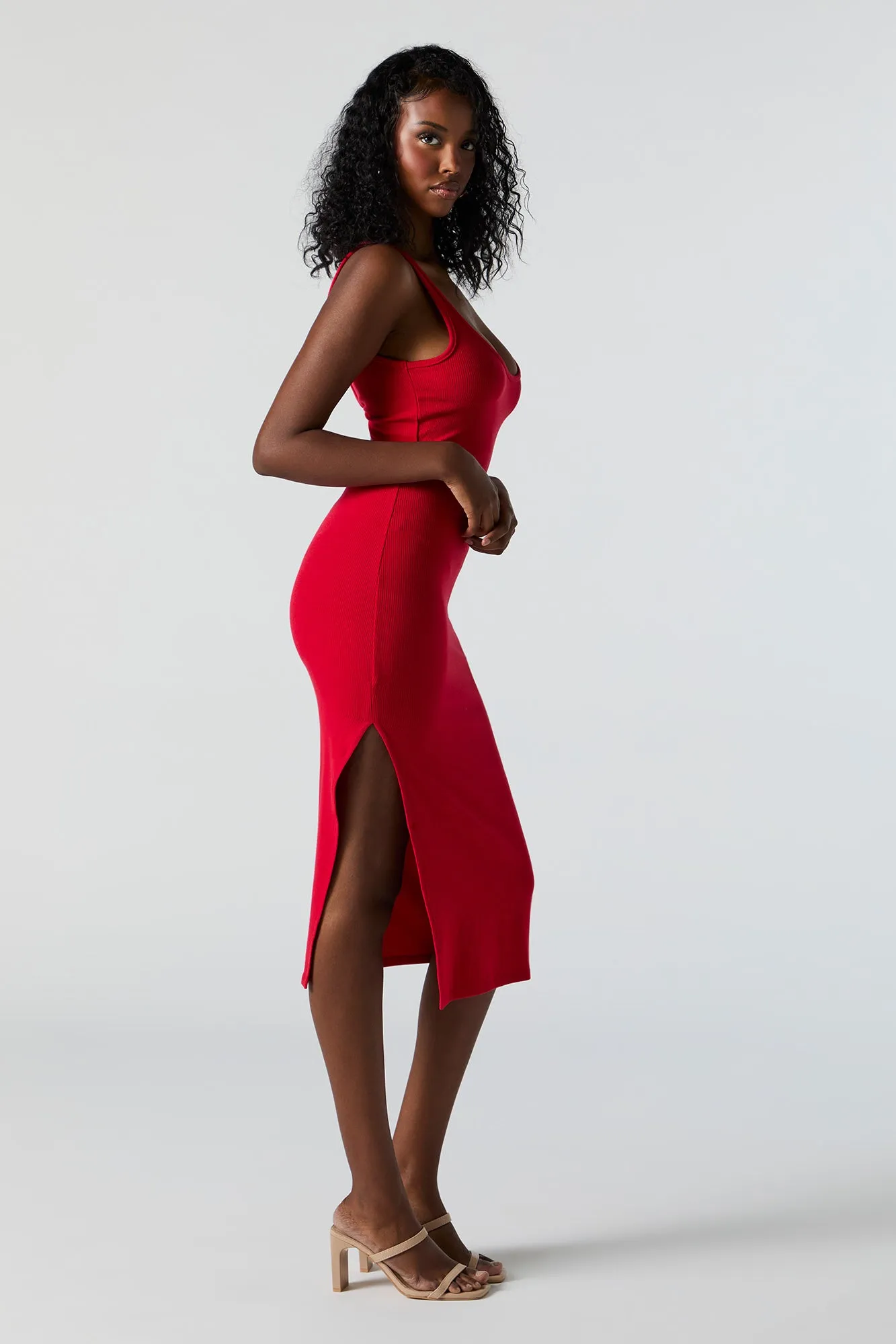 Robe midi côtelée torsadée réversible sold by Urban Planet product image thumbnail 3