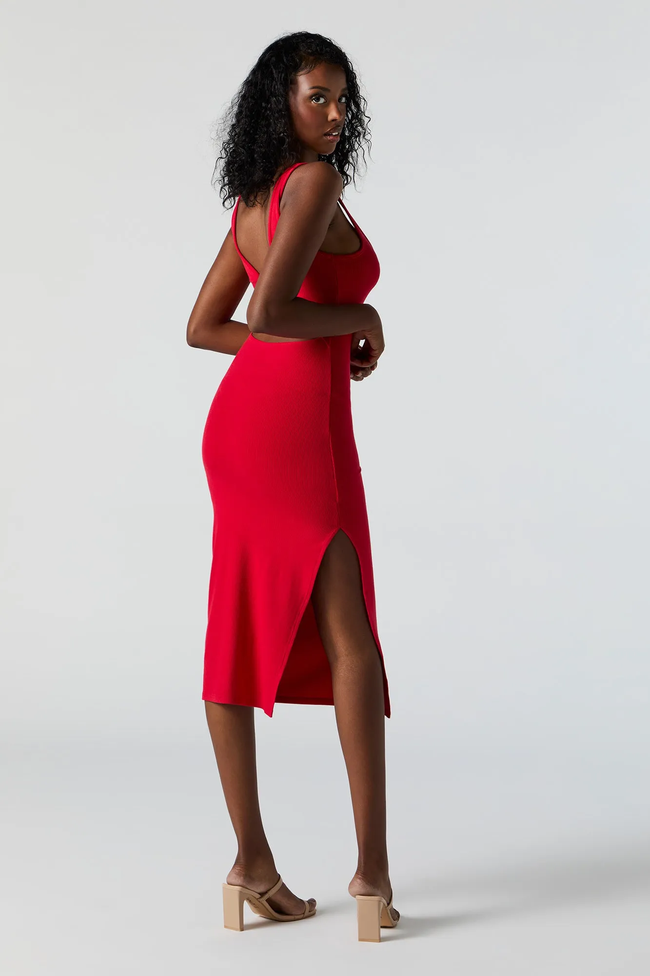 Robe midi côtelée torsadée réversible sold by Urban Planet product image thumbnail 4