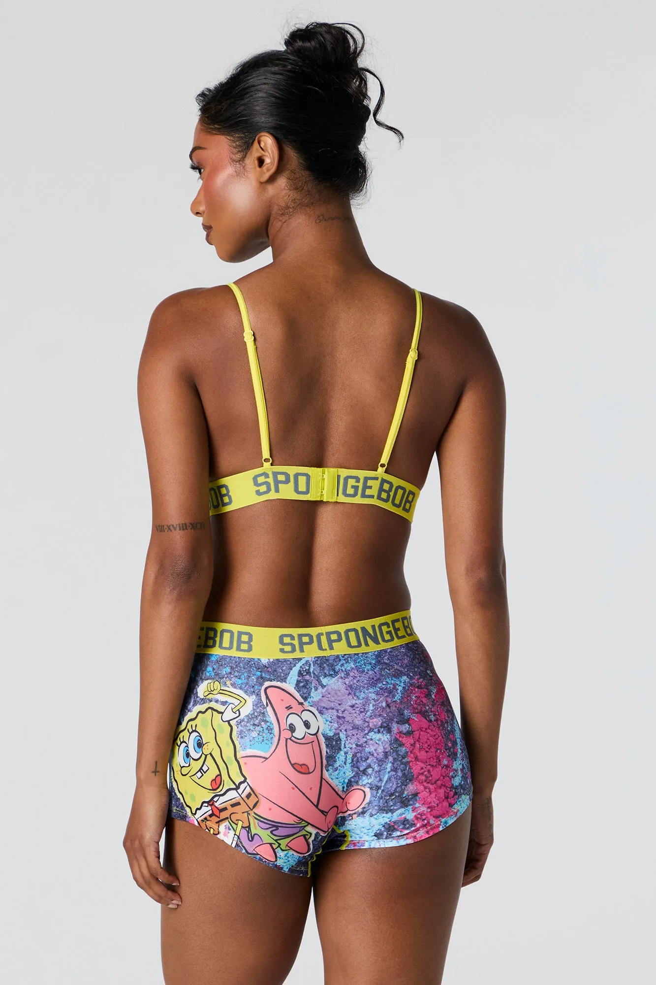 SpongeBob Bra and Short 2 Piece Pajama Set sold by Urban Planet product image thumbnail 3