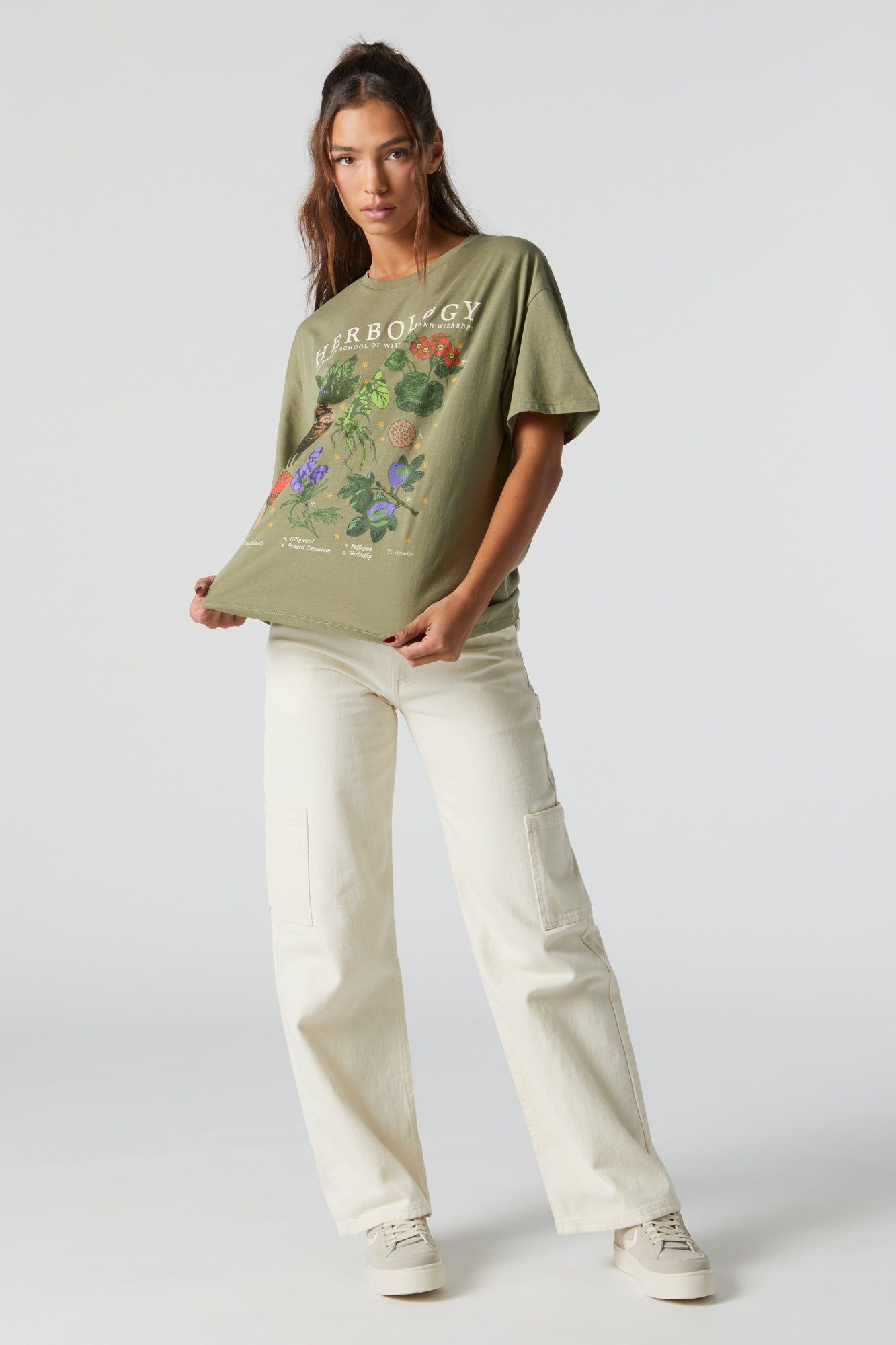 Herbology Graphic Boyfriend T-Shirt sold by Urban Planet product image thumbnail 3