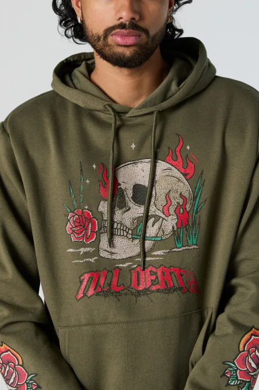 Til Death Graphic Fleece Hoodie sold by Urban Planet