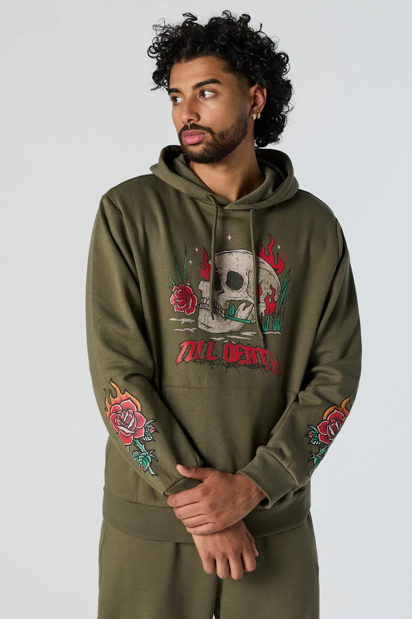 Til Death Graphic Fleece Hoodie sold by Urban Planet product image thumbnail 2