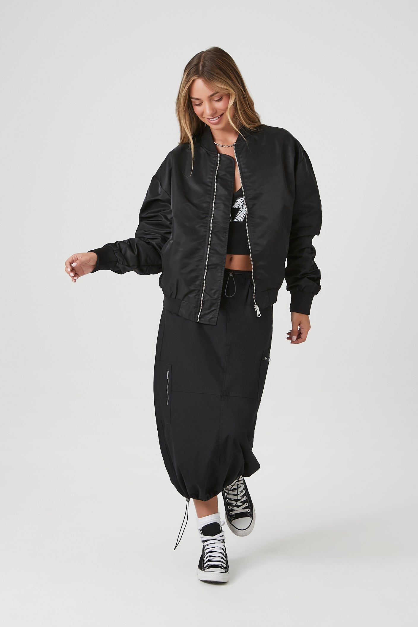 Zip-Up Bomber Jacket sold by Urban Planet product image thumbnail 9