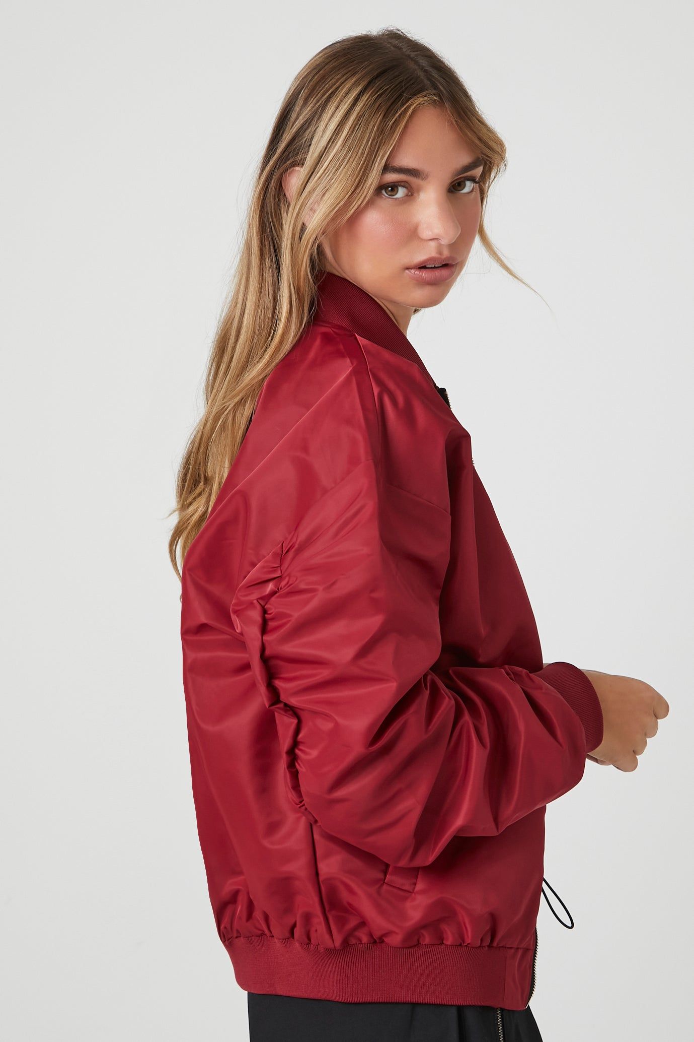 Zip-Up Bomber Jacket sold by Urban Planet product image thumbnail 2