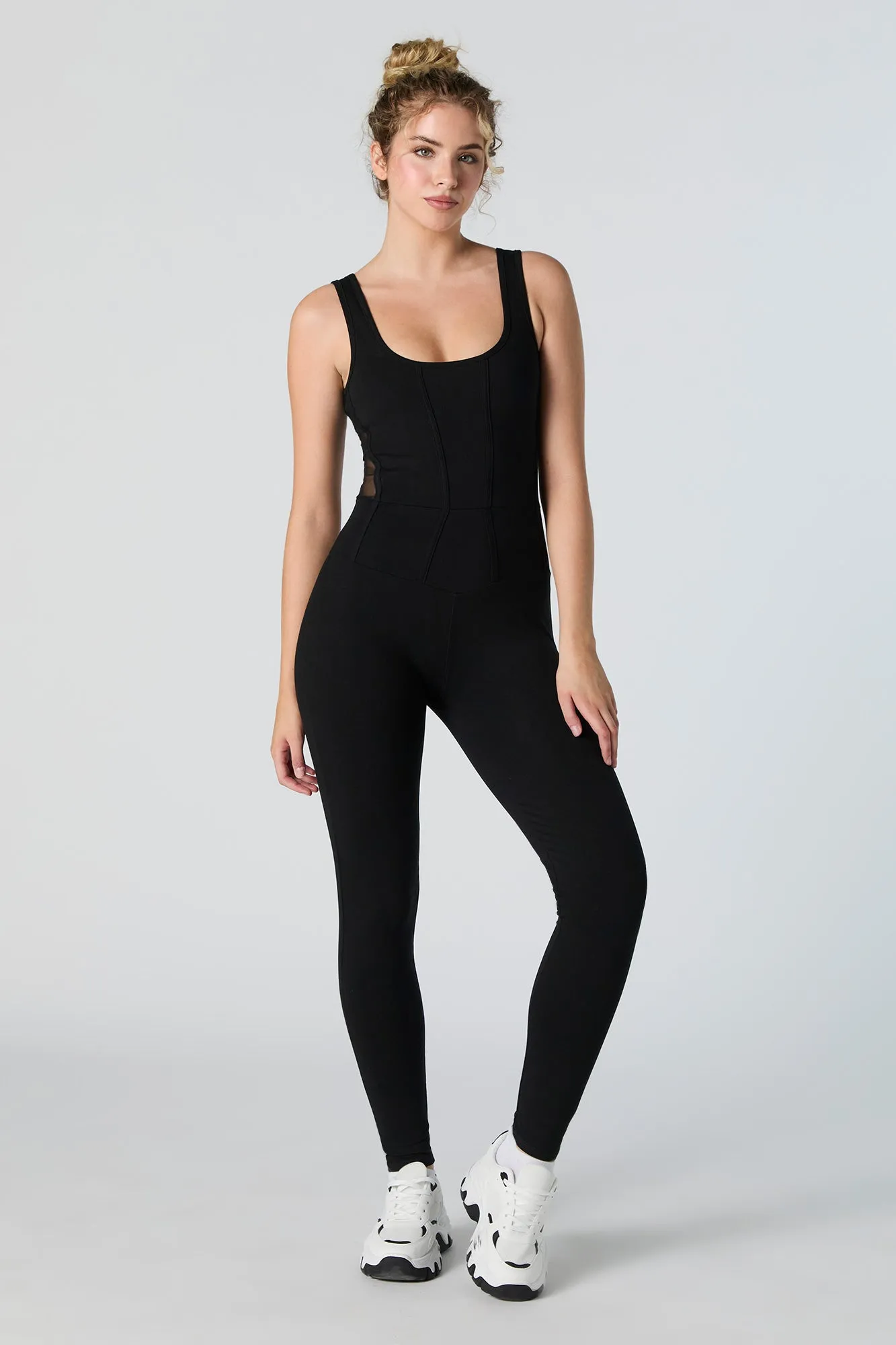 Scoop Neck Mesh Back Jumpsuit sold by Urban Planet