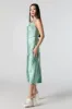 Robe midi asymétrique en satin à col châle sold by Urban Planet