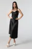 Robe midi asymétrique en satin à col châle sold by Urban Planet
