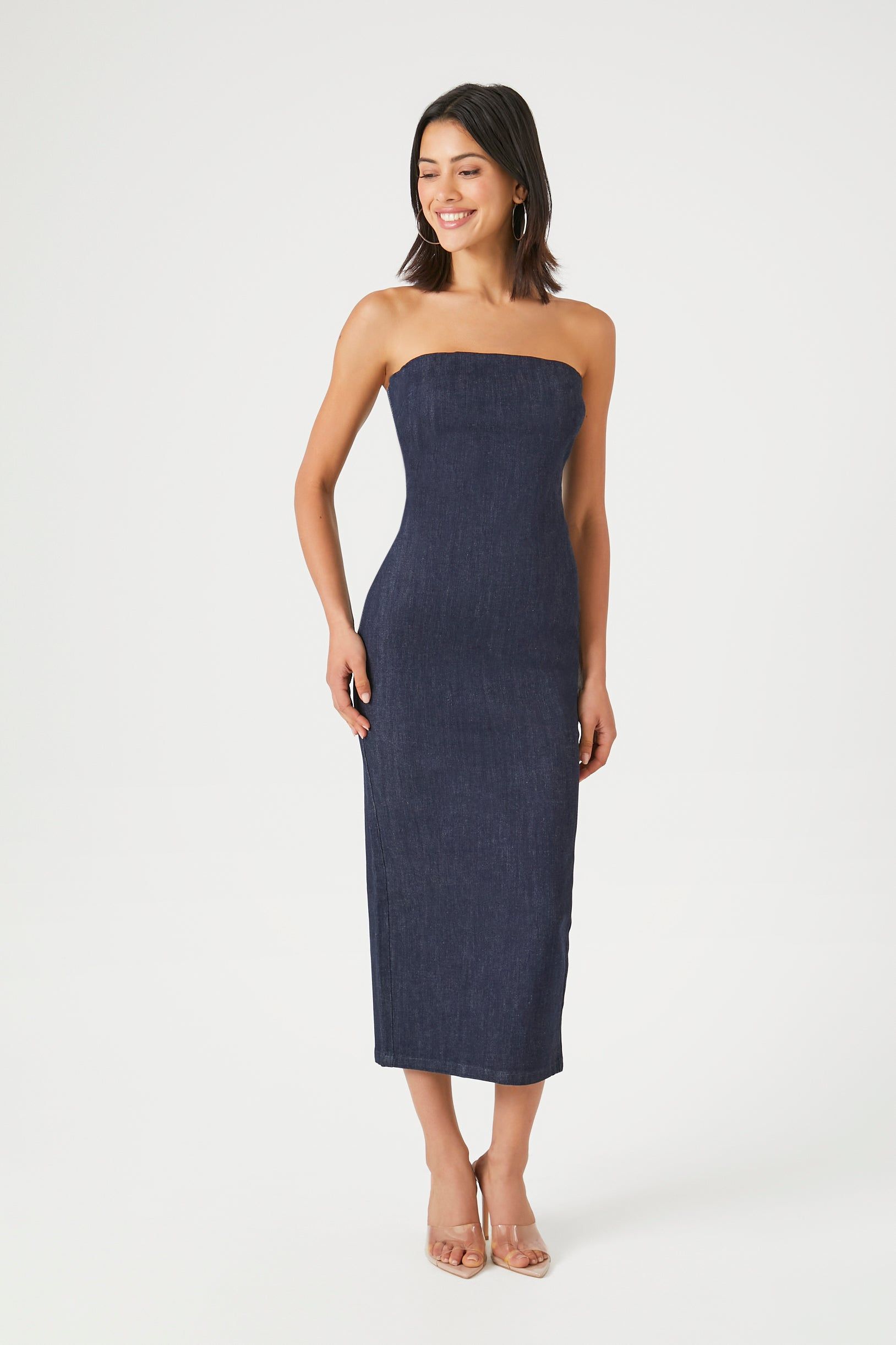 Robe midi tubulaire en denim sold by Urban Planet product image thumbnail 5