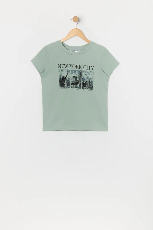 T-shirt à imprimé New York City pour fille sold by Urban Planet