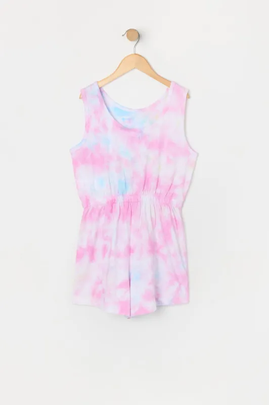 Girls Tie Dye Print Romper sold by Urban Planet