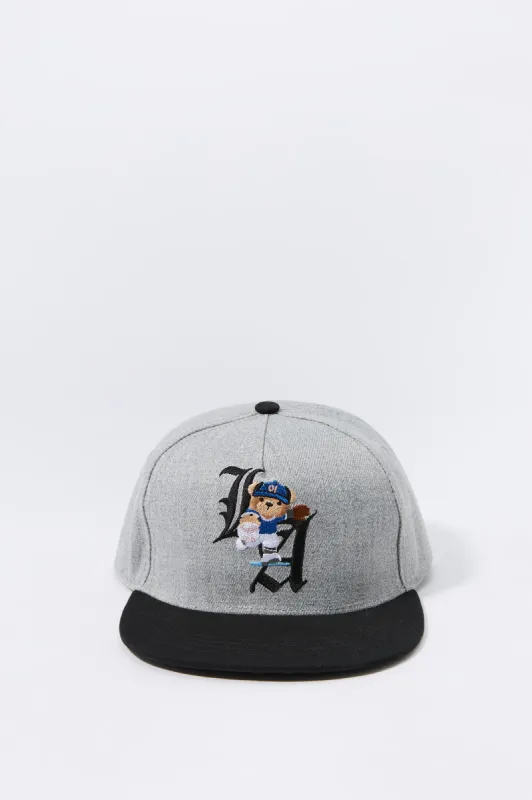 Casquette réglable avec motif brodé LA Baseball Teddy pour garçon sold by Urban Planet