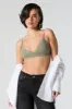 Bralette côtelée avec ourlet de dentelle et encolure en V sold by Urban Planet