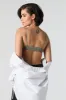 Bralette côtelée avec ourlet de dentelle et encolure en V sold by Urban Planet
