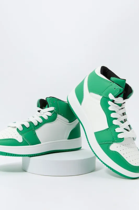 Espadrilles montantes vert avec blocs de couleurs pour garçon sold by Urban Planet