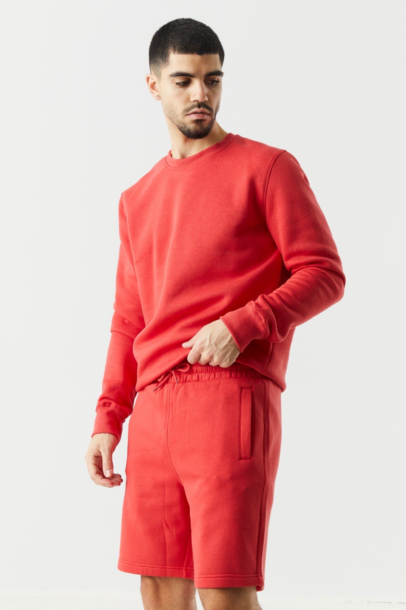 Short en molleton basique coloree à taille coulissante sold by Urban Planet product image thumbnail 4