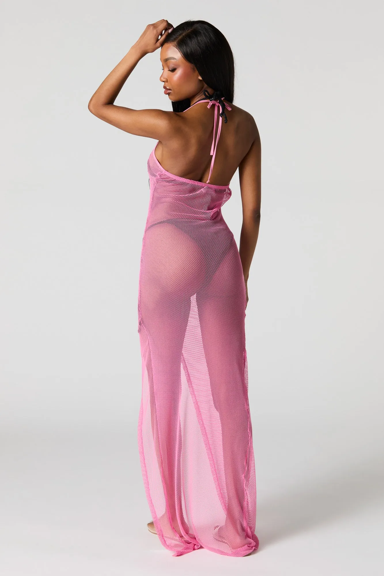 Halter Ruched Maxi Dress Cover Up sold by Urban Planet product image thumbnail 3