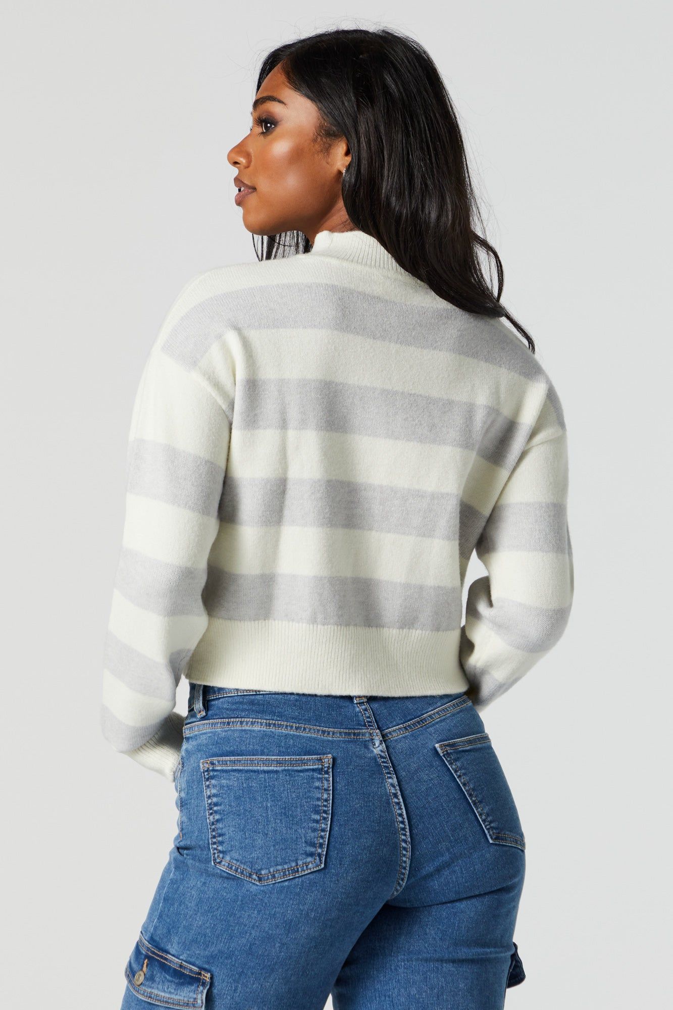 Striped Mock Neck Sweater sold by Urban Planet product image thumbnail 2