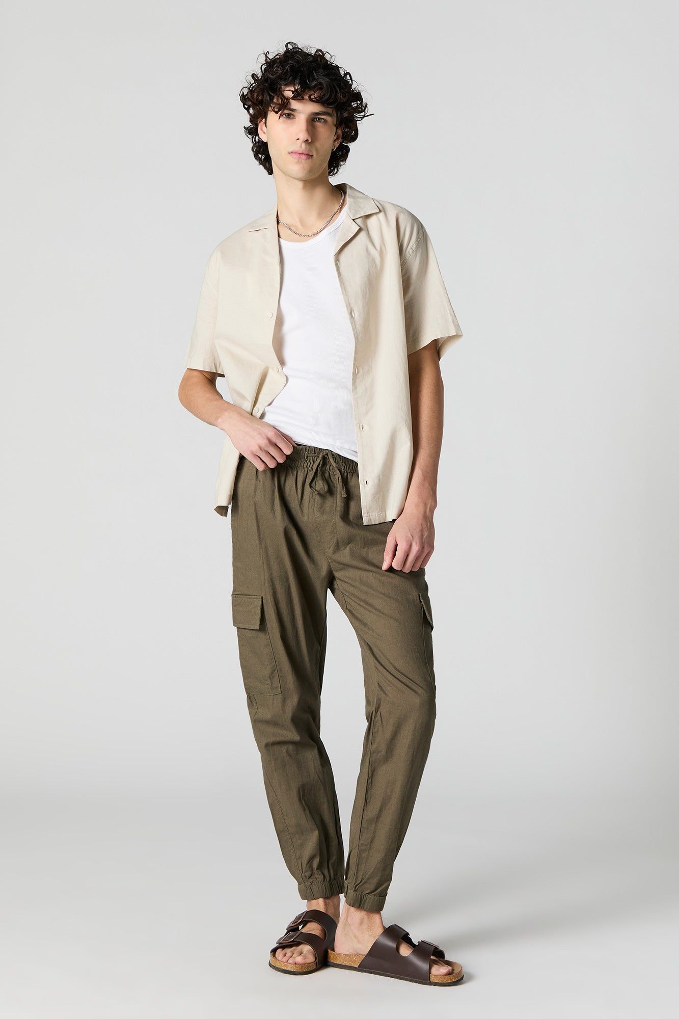 Jogger cargo en lin sold by Urban Planet product image thumbnail 5