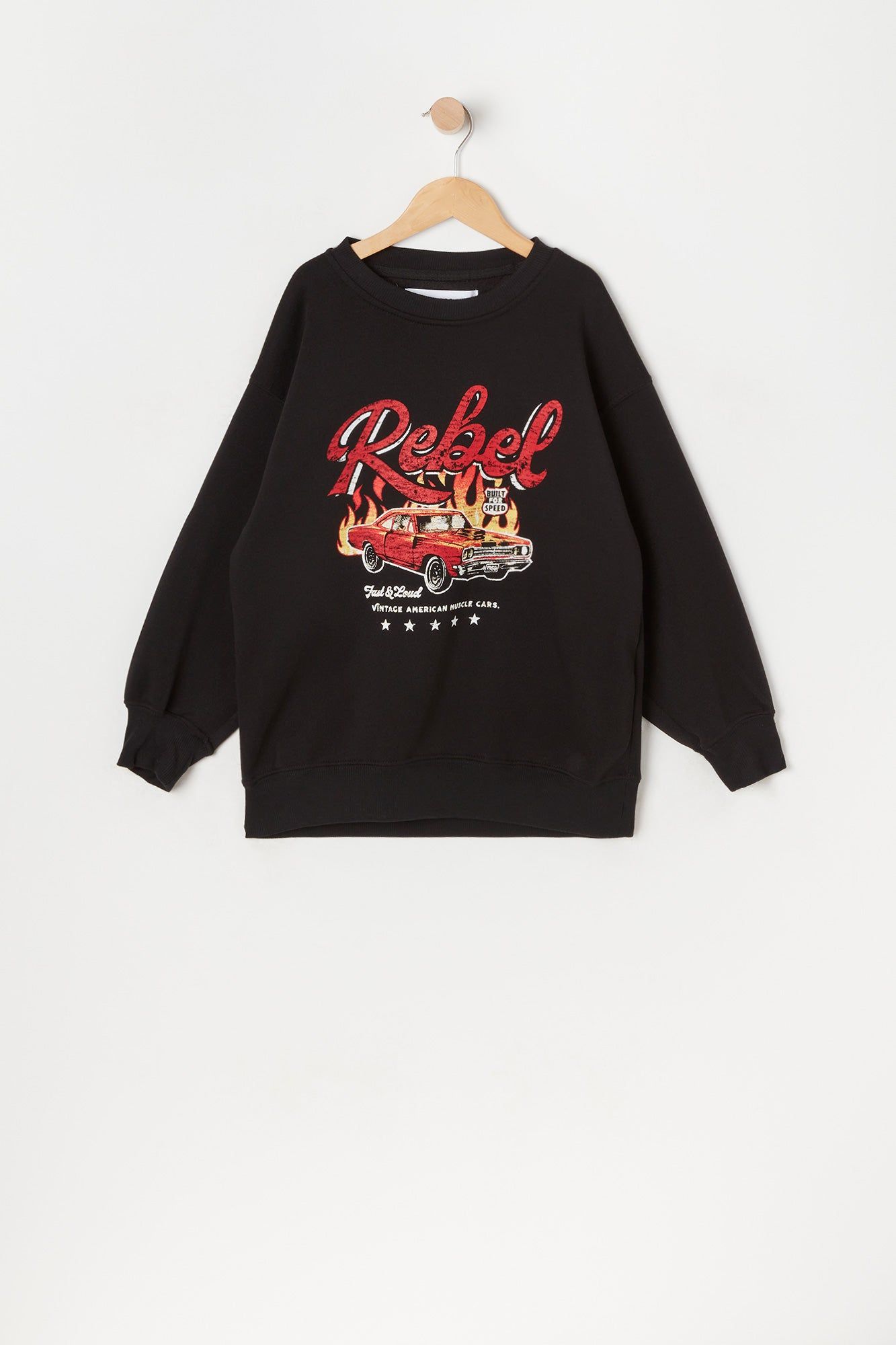 Girls Rebel Graphic Oversized Fleece Sweatshirt sold by Urban Planet
