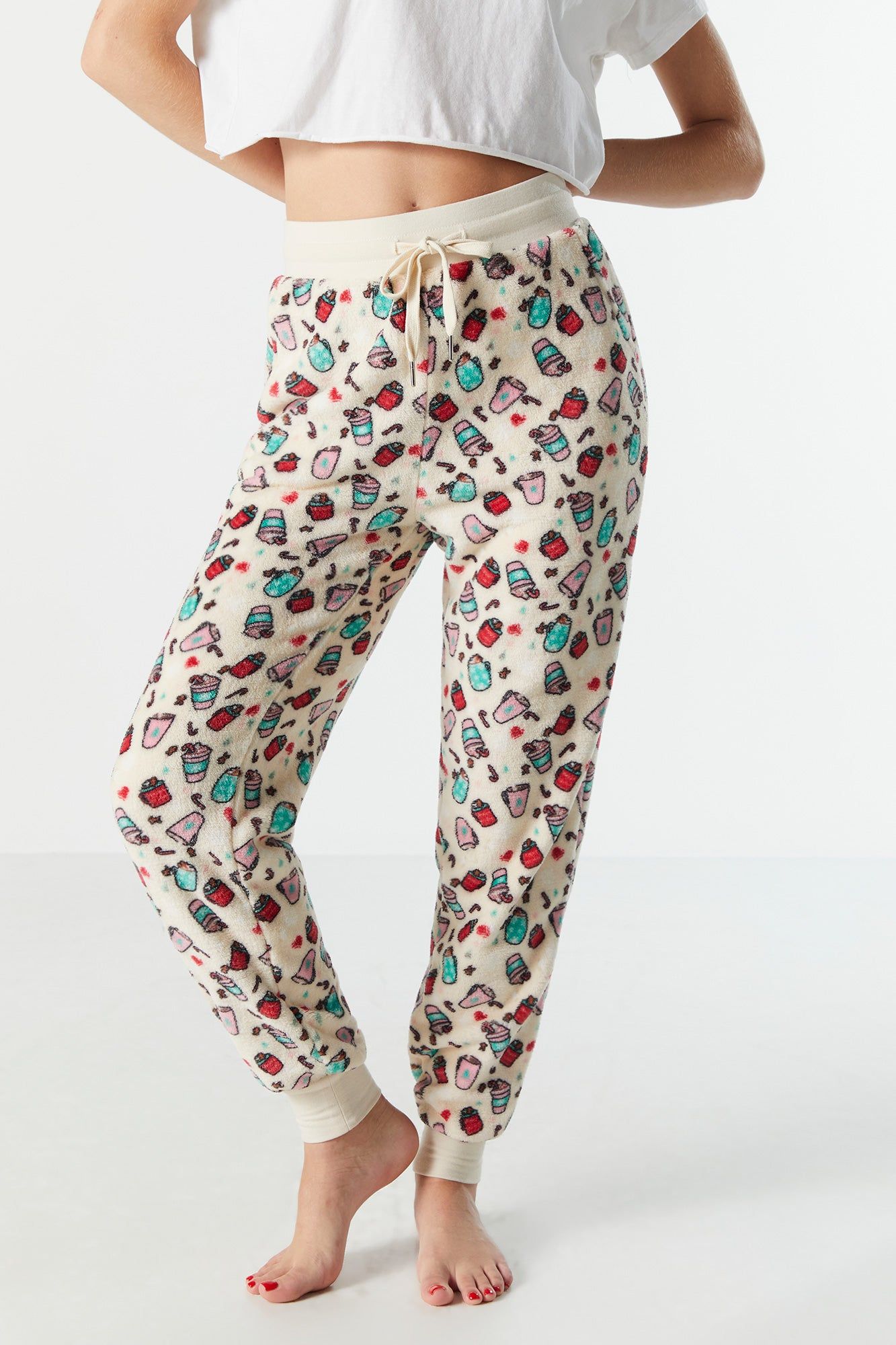 Pantalon de jogging en peluche à imprimé Cacao de Noël sold by Urban Planet product image thumbnail 2