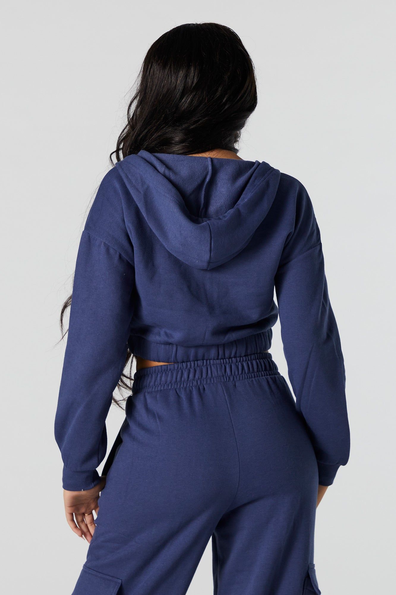 Haut court à capuchon en molleton avec fermeture à glissière sold by Urban Planet product image thumbnail 5