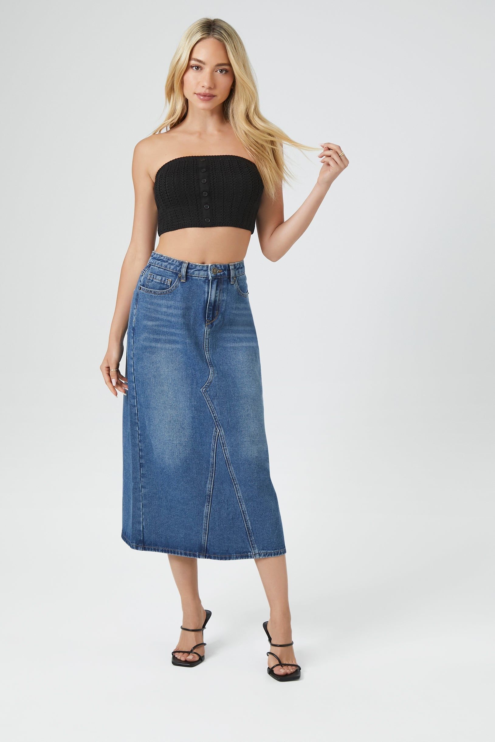 Jupe midi en denim sold by Urban Planet product image thumbnail 5