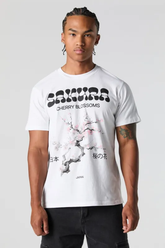 T-shirt à imprimé Sakura Cherry Blossoms made by Urban Planet