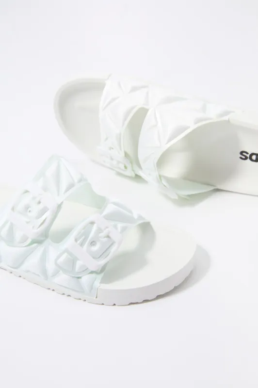Girls White Buckled Sandal made by Urban Planet